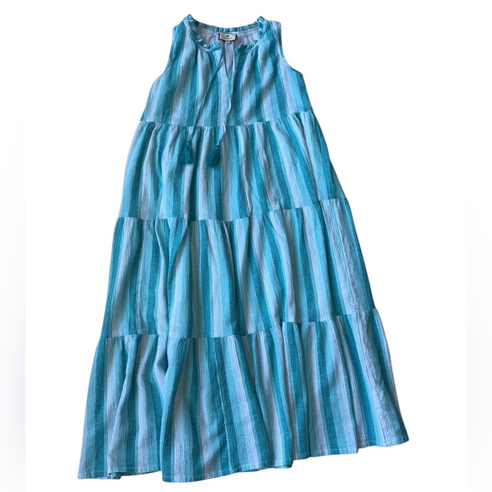 Tuckernuck Salty Paloma Stripe Caftan Dress Womens XS